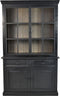 Buffetkast Provence - 130x48x215 - Zwart/grijs - Mangohout/ijzer/glas