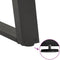 vidaXL - Console - tafelpoten - 2st - U-vormig - 38x(72-73)cm - staal - antraciet