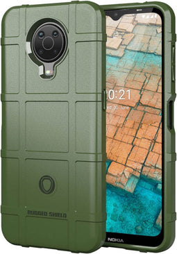 iMoshion Hoesje Geschikt voor Nokia G20 / G10 Hoesje Siliconen - iMoshion Rugged Shield Backcover - Groen