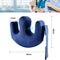 LOSCHEN U-vormig Anti-doorligwond Kussen - Draaien en Verplaatsen Bedlegerige Patiënten - Dubbele Handgrepen - Donkerblauw - 40x50x13 cm