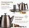 Vaja® Theepot Juliette - Dubbelwandig - 1 Liter - RVS met Filter - Gun Metal