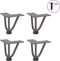 vidaXL - Haarspeld - tafelpoten - 4 - st - 10 - cm - massief - staal - naturel