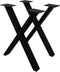 Tafelpoten - X-Model - 59x8x72 - Gepoedercoat zwart - ijzer