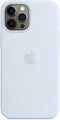 Apple iPhone 12 Pro Max - MagSafe Siliconen Back Cover - Schokabsorberend - Lichtblauw