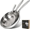 HI NATURE™ Koekenpannenset - 3-Delig - RVS - Ø 20/24/28 cm - Anti-aanbaklaag - Inductie & Alle Warmtebronnen (set van 3)