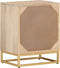 vidaXL - Nachtkastje - 40x30x50 - cm - massief - mangohout - en - ijzer