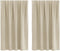 vidaXL - Verduisterende - Gordijnen - met - Topband - 2 - stuks - Crème - Velours