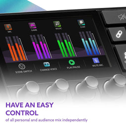 Stream 200 XLR - Pro audiocontroller - Microfoonvoorversterker LCD-scherm hoge resolutie-encoders 4 actieknoppen