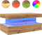 vidaXL - Salontafel - met - LED-verlichting - 90x50x40cm - artisanaal - eikenkleur
