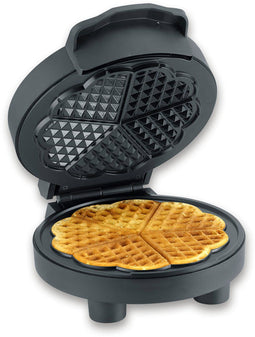 Severin WA 2116 - Wafelijzer - 1000 W hartvormige wafels - Zwart