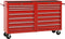 vidaXL - Gereedschapswagen - met - 14 - lades - staal - rood