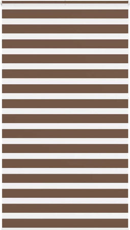 vidaXL - Zebra - rolgordijn - 130x230 - cm - stofbreedte - 125,9cm - polyester - bruin