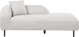 LE CRAU - Chaise longue - Lichtgrijs - Linkszijdig - Stof