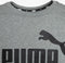 PUMA ESS Logo Tee - Regular fit - Rib crew neck - Medium Gray Heather - Maat S