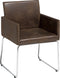 GOMEZ - Eetkamerstoel - Bruin - Polyester