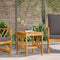 vidaXL - Tuin - Bijzettafel - Bruin - 45x45x50 - cm - Massief - Acaciahout