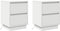 vidaXL - Nachttafels - met - LED-verlichting - - - 2 - stuks - - - Wit - - - 39x34.5x50 - cm