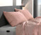 Zohome Kussensloop Lino - Kussenhoes van 80x80 cm - 1 stuk - 100% Katoen - Roze
