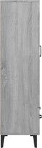 vidaXL - Hoge - kast - 70x31x115 - cm - bewerkt - hout - grijs - sonoma - eikenkleurig