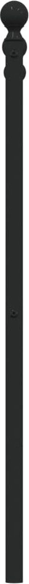 vidaXL - Hoofdbord - 80 - cm - metaal - zwart