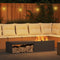 vidaXL - Vuurkorf - met - Houtopslag - Zwart - 160x45x35 - cm - Staal