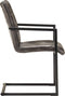 vidaXL - Eetkamerstoelen - 2 - st - echt - leer - verweerd - grijs