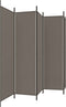 vidaXL - Kamerscherm - met - 5 - panelen - 250x200 - cm - stof - antracietkleurig