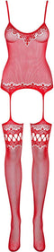 Obsessive - Bodystocking F214 Rood S/M/L