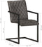 vidaXL - Eetkamerstoelen - 2 - st - echt - leer - grijs