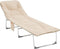 vidaXL - Ligbed - inklapbaar - stof - beige