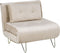 VESTFOLD - Slaapbank set - Beige - Fluweel