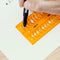Aristo lettersjabloon - afmetingen 180x40mm - letterhoogte 5mm - H-profiel - oranje transparant - AR-5301/5