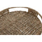 Set van trays Home ESPRIT Natuurlijk Tropisch 45 x 45 x 7 cm (3 Stuks)