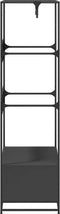 vidaXL - Kledingkast - 90x50x180 - cm - bewerkt - hout - zwart