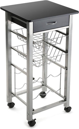 Groentetrolley Versa Zwart PVC 40 x 82 x 40 cm