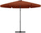 vidaXL - Parasol - met - stalen - paal - 300 - cm - terracottakleurig