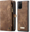 Caseme - vintage 2 in 1 portemonnee hoes - Geschikt voor Samsung Galaxy Note 20 - Bruin