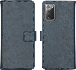 imoshion Hoesje Geschikt voor Samsung Galaxy Note 20 Hoesje Met Pasjeshouder - imoshion Luxe Bookcase - Donkerblauw