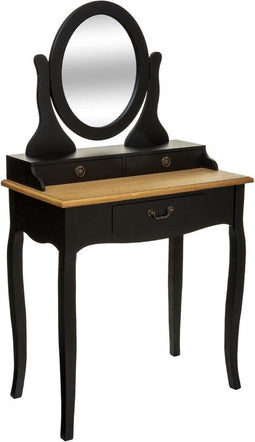 Atmosphera Chrysa Victoriaanse Kaptafel met spiegel - Zwart
