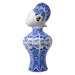Heinen Delftsblauw Dekselvaas Kabra blauw
