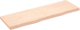 vidaXL - Tafelblad - 160x50x(2-6) - cm - onbehandeld - massief - eikenhout