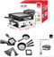 Solis 5 in 1 Tafelgrill 791 - Gourmetstel 4 Personen - Grill Wok Pizzamaker Raclette Pannenkoeken - Zilver (4 stuks)