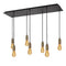 Atmooz - Hanglamp Flo - Industrieel - Woonkamer / Slaapkamer / Eetkamer - Plafondlamp - Goud Brons en Zwart - Hoogte 110cm - Metaal