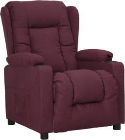 vidaXL Fauteuil verstelbaar stof paars