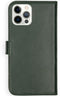 Selencia iPhone 12 (Pro) - Echt Lederen Bookcase - 3 Pashouders - Groen