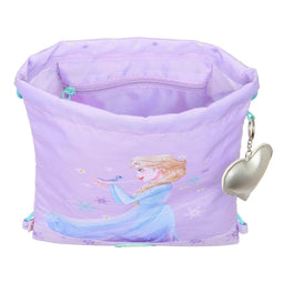 Rugtas met Koordjes Frozen Spirit Lila 26 x 34 x 1 cm