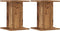 vidaXL - Plantenstandaards - 2 - st - 30x30x40 - cm - bewerkt - hout - oud - houtkleurig