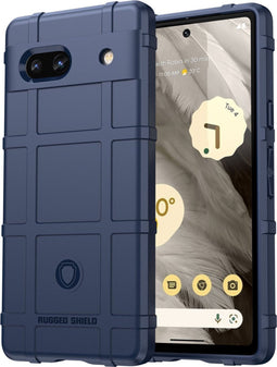 imoshion Hoesje Geschikt voor Google Pixel 7a Hoesje Siliconen - imoshion Rugged Shield Backcover - Donkerblauw