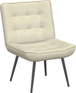 vidaXL - Relaxstoel - 64x74x84 - cm - fluweel - crèmekleurig