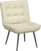 vidaXL - Relaxstoel - 64x74x84 - cm - fluweel - crèmekleurig